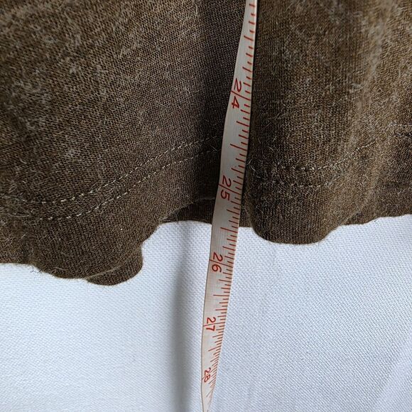 IRO Brown Angora Blend Ruffle Sleeve Top Size Extra Small Minimalist Neutral - Picture 6 of 6